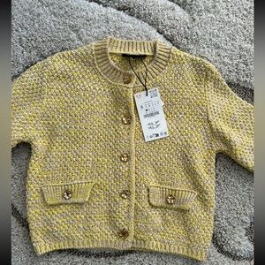 Zara Yellow Sweater cardigan